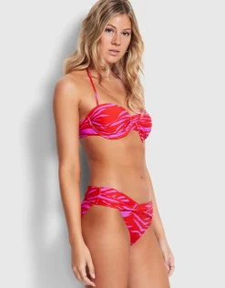 Seafolly Skin Deep Bustier Bikini Top - Mandarin Red Hot