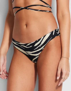 Seafolly Skin Deep Hipster Bikini Pant - Black Hot