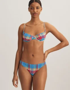 Polo Ralph Lauren Smocked Madras Devin Hipster Bikini Pant - Multi Outlet