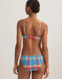 Polo Ralph Lauren Smocked Madras Devin Hipster Bikini Pant - Multi Outlet