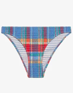 Polo Ralph Lauren Smocked Madras Devin Hipster Bikini Pant - Multi Outlet