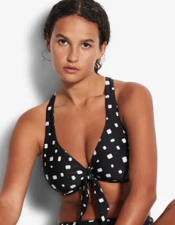 Seafolly Soft Spot F Cup Bikini Top - Black Sale