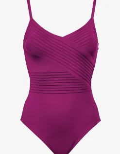Maryan Mehlhorn Softline Wrap Swimsuit - Magenta Outlet