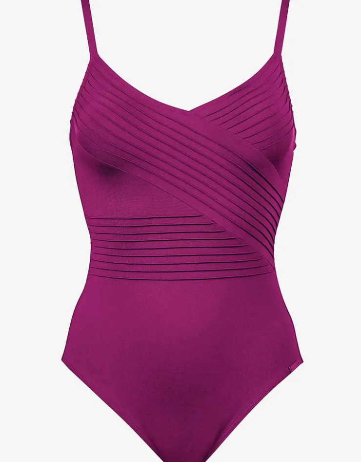 Maryan Mehlhorn Softline Wrap Swimsuit - Magenta Outlet