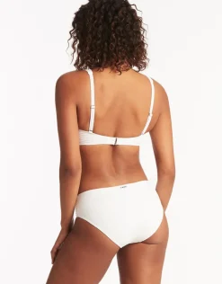 Sea Level Spinnaker Cross Front Multi-Fit Bikini Top - White Online