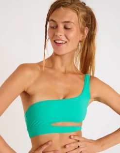 Banana Moon Spring Asymo Bikini Top - Green Best