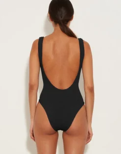 Hunza G Square Neck Swimsuit - Black Clearance