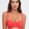 Nuria Ferrer Stella Balcony Bikini Top - Coral Clearance