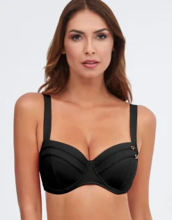 Nuria Ferrer Stella Balcony Bikini Top - Black Fashion