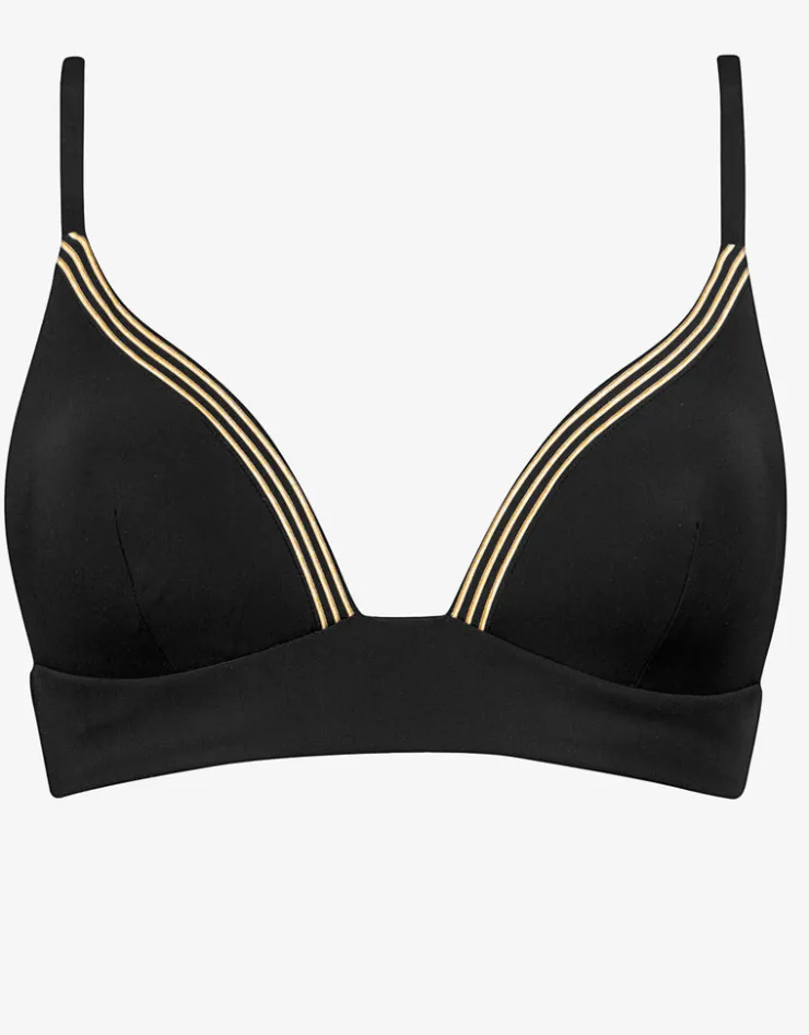 Maryan Mehlhorn Stratum Bralette Bikini Top - Black Sand Discount
