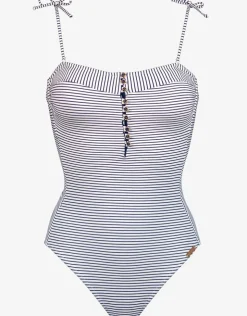 Watercult Strawberry Kiss Bandeau Swimsuit - White Night Blue Hot