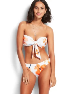 Seafolly Summer Memoirs Hipster Bikini Pant - White New