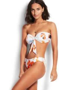 Seafolly Summer Memoirs Hipster Bikini Pant - White New