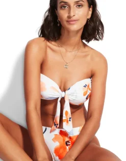 Seafolly Summer Memoirs Hipster Bikini Pant - White New