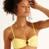 Banana Moon Sun Lace Myero Ring Bandeau Bikini Top - Yellow Sale
