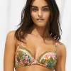 Watercult Sunset Florals Underwired Bikini Top - Warm Olive Clearance