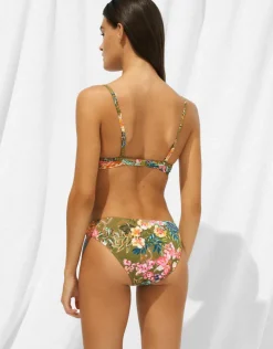 Watercult Sunset Florals Underwired Bikini Top - Warm Olive Clearance