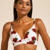 Maryan Mehlhorn The Bloom Bralette Bikini Top - White Red New