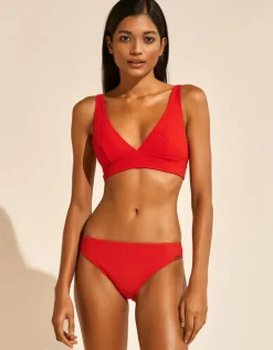 Maryan Mehlhorn The Bloom Bralette Bikini Top - Radiant Red Best
