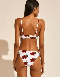Maryan Mehlhorn The Bloom Bralette Bikini Top - White Red New