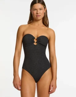 Jets Tirari Nights Bandeau Swimsuit - Black Outlet