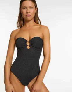 Jets Tirari Nights Bandeau Swimsuit - Black Outlet