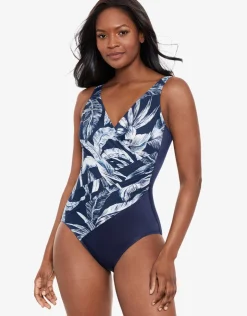 Miraclesuit Tropica Toile Oceanus Swimsuit - Navy White Best
