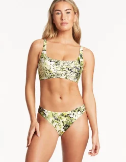 Sea Level Troppica Low Square Neck Bikini Top - White Hot