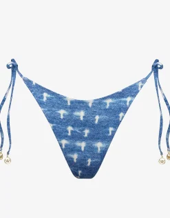 Watercult Urban Indigo Tie Side Cheeky Bikini Pant - Denim White Best