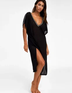 Pitusa V Back Dress - Black Sale