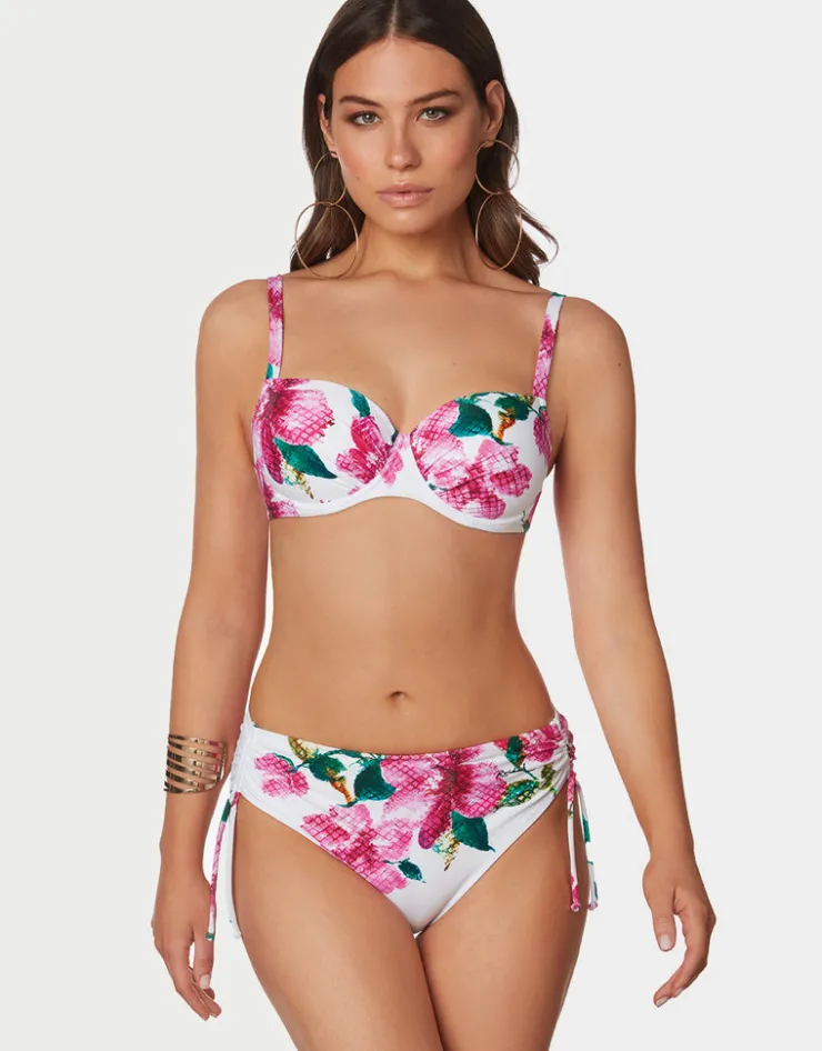 Roidal Valeria Moulded Underwired Bikini Set - White and Floral Hot