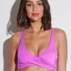 Watercult Viva Energy Twist Front Bikini Top - Pink Flash Fashion