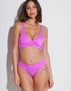 Watercult Viva Energy Twist Front Bikini Top - Pink Flash Fashion