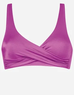 Watercult Viva Energy Twist Front Bikini Top - Pink Flash Fashion