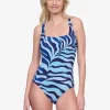 Gottex Wildest Dream Square Neck Swimsuit - Multi Blue Sale