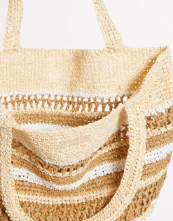 Seafolly Woven Stripe Basket - Natural Online