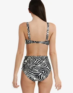 Panos Zebra Medea Bikini Top - Brown and White Clearance